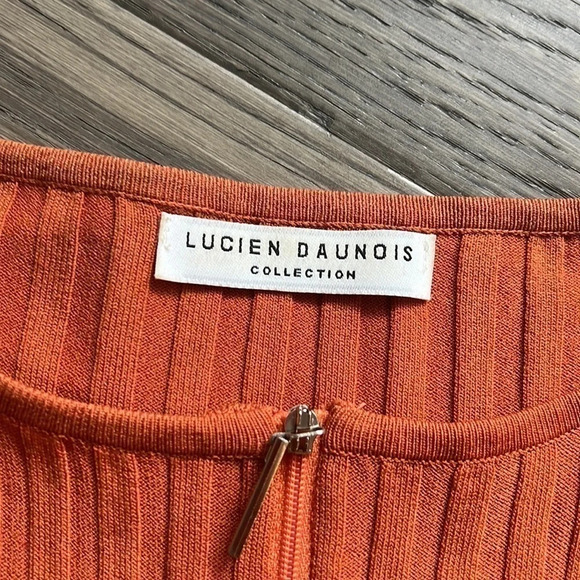 🔥lucien Daunois🔥 | Vintage orange knit beaded zip up cardigan - Picture 5 of 10